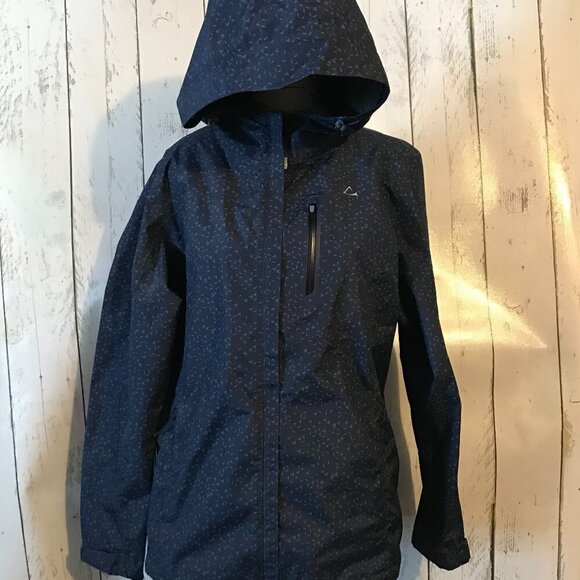 Paradox Jackets & Blazers - Paradox lightweight rain jacket with hood. Navy with allover pattern.  Size XL